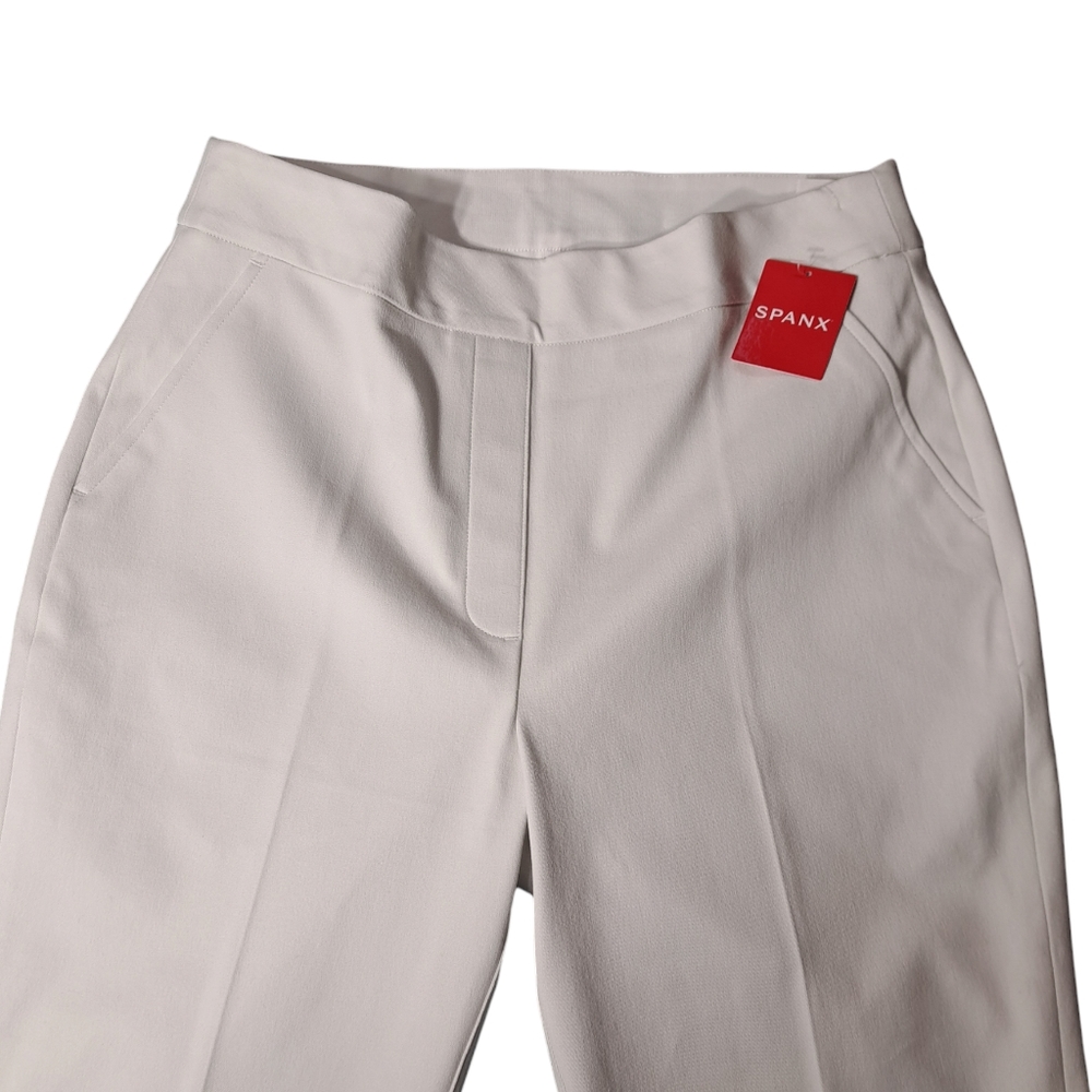 SPANX Women's Slim Straight Pants in Classic White Size L 20372R Grey Linings - Picture 13 of 16